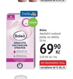 Balea depilační voskové pásky na obličej
