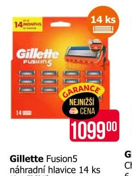 Gillette Fusion5 náhradní hlavice 14 ks