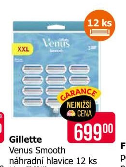 Gillette Venus Smooth náhradní hlavice 12 ks