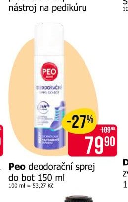 Peo deodorační sprej do bot 150 ml