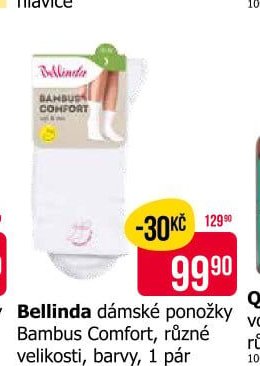 Bellinda dámské ponožky Bambus Comfort, různé velikosti, barvy, 1 pár