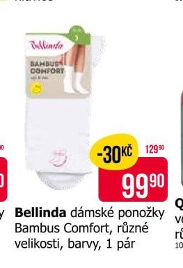 Bellinda dámské ponožky Bambus Comfort, různé velikosti, barvy, 1 pár