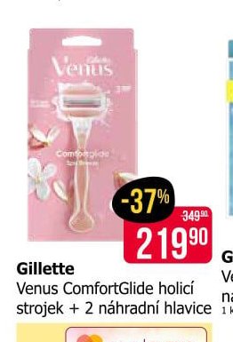 Gillette Venus ComfortGlide holicí strojek + 2 náhradní hlavice