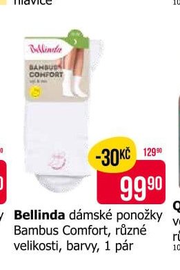 Bellinda dámské ponožky Bambus Comfort, různé velikosti, barvy, 1 pár