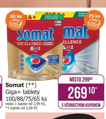 Somat Giga+ tablety 100/88/75/65 ks