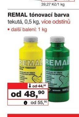 REMAL tónovací barva tekutá, 0,5 kg