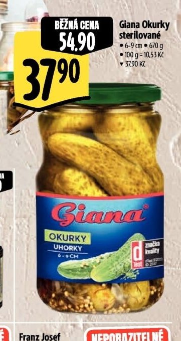 Giana Okurky sterilované