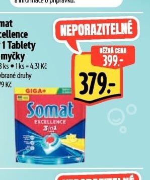 Somat Excellence 3 v 1 Tablety do myčky