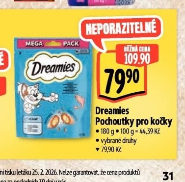 Dreamies Pochoutky pro kočky (mega pack)