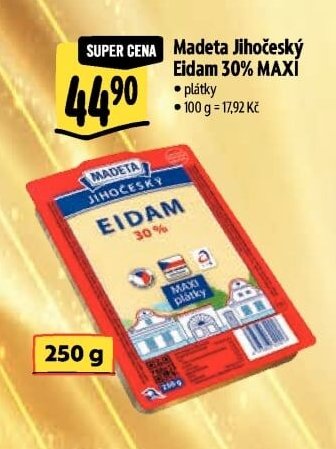 Madeta Jihočeský Eidam 30% MAXI