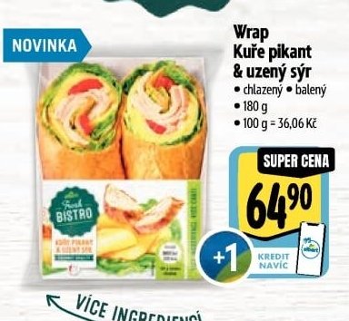 Wrap Kuře pikant & uzený sýr