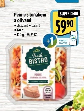 Penne s tuňákem a olivami