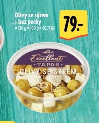 Olivy se sýrem bez pecky