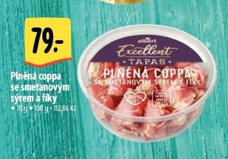 Plněná coppa se smetanovým sýrem a fíky