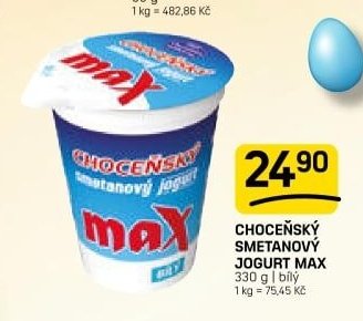 CHOCEŇSKÝ SMETANOVÝ JOGURT MAX
