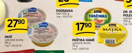 Paštiky (Paté, Svačinka, Májka)