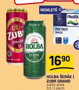 Holba Šerák | Zubr Grand světlý ležák