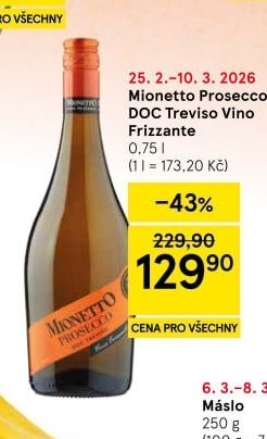 Mionetto Prosecco DOC Treviso Vino Frizzante 0,75 l