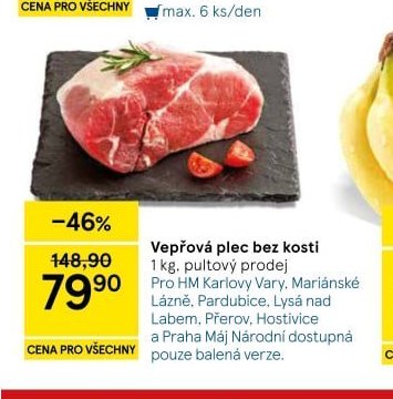 Vepřová plec bez kosti 1 kg