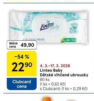Linteo Baby Dětské vlhčené ubrousky