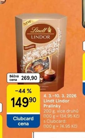 Lindt Lindor Pralinky