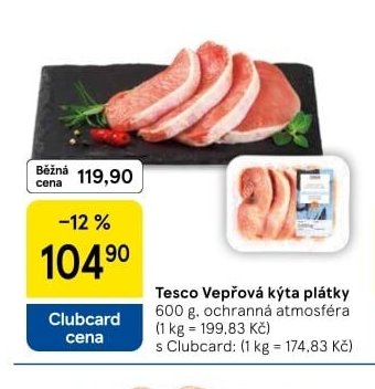 Tesco Vepřová kýta plátky 600 g