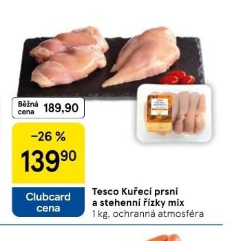 Tesco Kuřecí prsní a stehenní řízky mix 1 kg