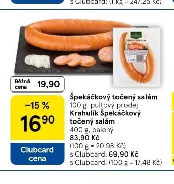 Špekáčkový točený salám 100 g