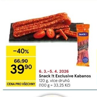Snack !t Exclusive Kabanos 120 g