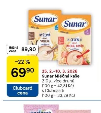 Sunar Mléčná kaše