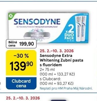 Sensodyne Extra Whitening Zubní pasta s fluoridem