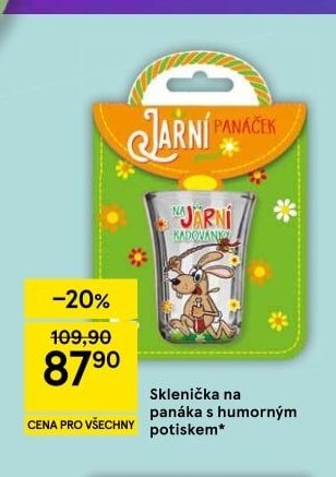 Sklenička na panáka s humorným potiskem