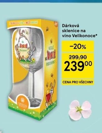 Dárková sklenice na víno Velikonoce