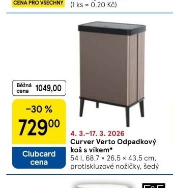 Curver Verto Odpadkový koš s víkem