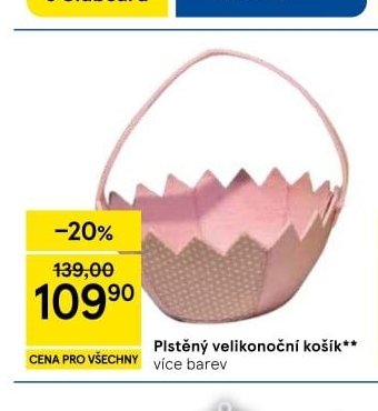 Plstěný velikonoční košík
