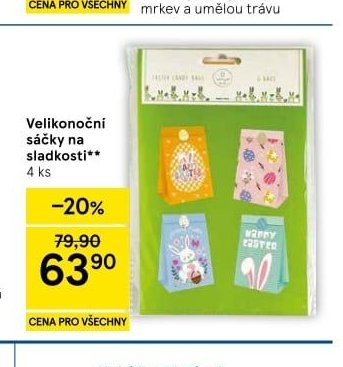 Velikonoční sáčky na sladkosti