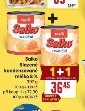 Salko slazené kondenzované mléko