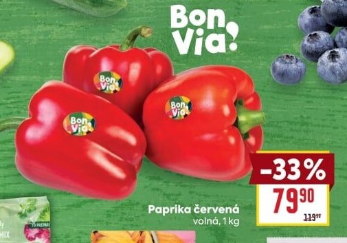 Paprika červená, volná, 1 kg