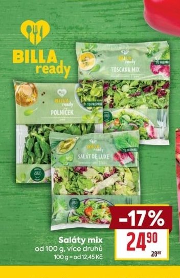 Saláty mix, od 100 g