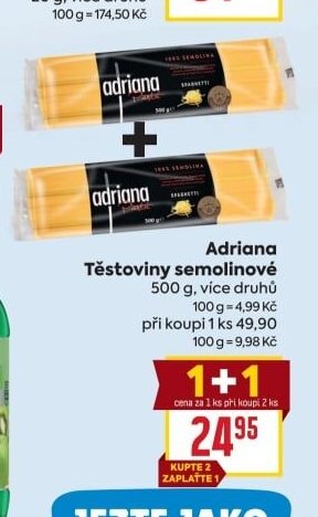 Adriana Těstoviny semolinové 500 g