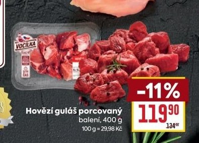 Hovězí guláš porcovaný