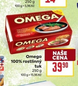 Omega 100% rostlinný tuk 250g