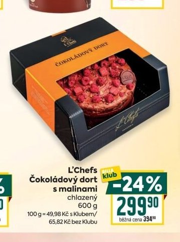 L'Chefs Čokoládový dort s malinami