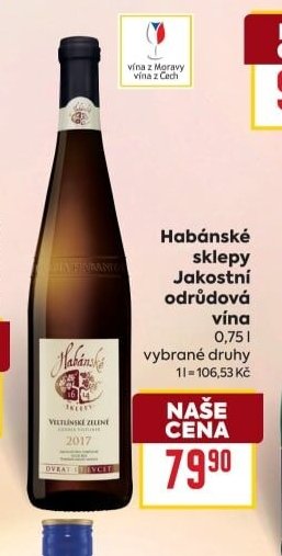 Habánské sklepy Jakostní odrůdová vína 0,75l