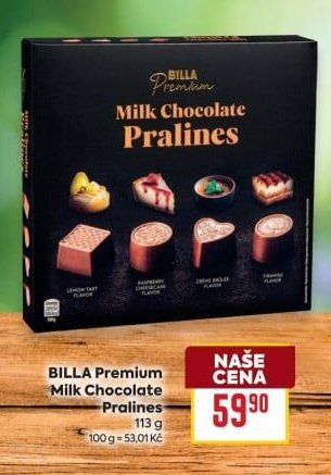 BILLA Premium Milk Chocolate Pralines