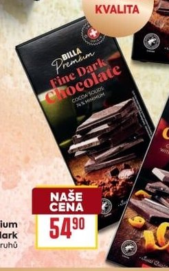 BILLA Premium Čokoláda dark