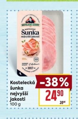 Kostelecká šunka nejvyšší jakosti 100 g