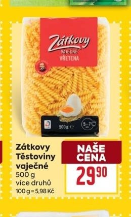 Zátkovy Těstoviny vaječné
