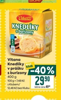 Vitana Knedlíky v prášku s burizony