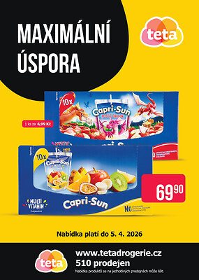 aktuální leták Teta drogerie 8.3.2026-5.4.2026